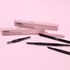 U'NUCO Ezyyyy 2in1 Lápis de sobrancelhas Duo Preto e Castanho Choco Triângulo de ponta redonda Pincel Escondido K-Beauty _ Feito na Coreia